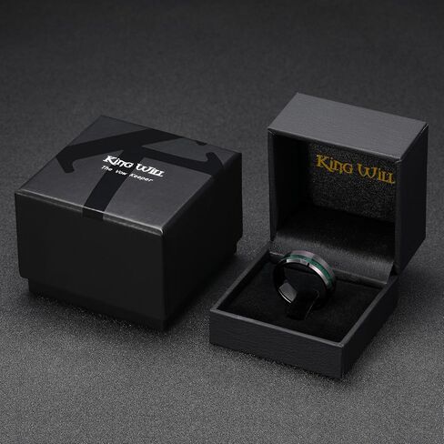 King Will Mens Wedding Band 8mm Tungsten Rings for Men Koa Wood Inlay Engagement Anniversary Ring Comfort Fit for Daily Wear Size 7-14 in Kuwait
