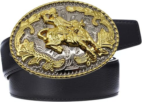 إبزيم حزام أنيق للجنسين من WMG Bull Rider Cowboy Rodeo غربي كبير ذهبي اللون in Saudi Arabia