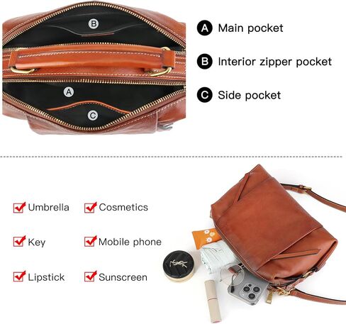Genuine Leather Crossbody Bags for Women Wristlets Handbags Purse Small Satchel Clutch Shoulder Bag in Saudi Arabia