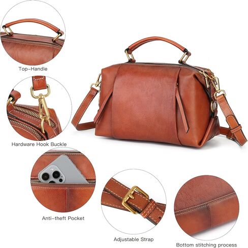 Genuine Leather Crossbody Bags for Women Wristlets Handbags Purse Small Satchel Clutch Shoulder Bag in Saudi Arabia