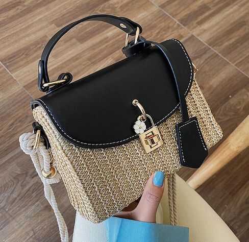 Straw Square Bag Straw Beach Bags For Women Rattan Purses Summer Straw Crossbody Purse Tote Bag Handbag Shoulder Bag 2025 in Kuwait