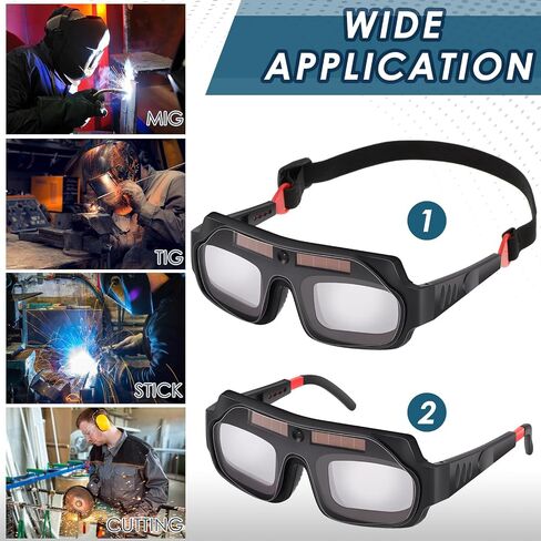 1 Set Welding Glasses Solar Welding Goggles Auto Darkening Welder Glasses with Replacement Lenses Welding Mask Welding Helmet for TIG MIG Arc Plasma Cut in Saudi Arabia