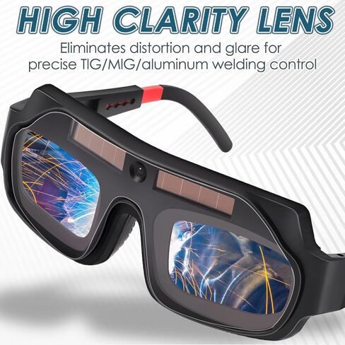 1 Set Welding Glasses Solar Welding Goggles Auto Darkening Welder Glasses with Replacement Lenses Welding Mask Welding Helmet for TIG MIG Arc Plasma Cut in Saudi Arabia