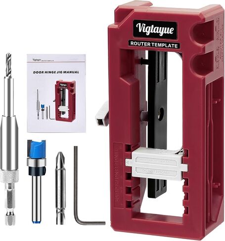 Door Hinge Jig, Door Hinge Template, Door Hinge Mortiser for Door Hinge from 3" to 5" Length and Hinge Types of Sqaure, Radius 1/4" or Radius 5/8 in Saudi Arabia
