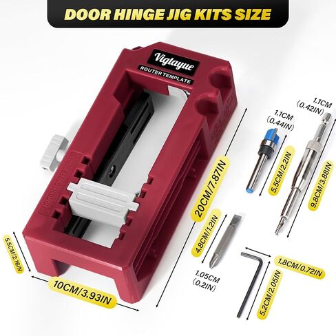 Door Hinge Jig, Door Hinge Template, Door Hinge Mortiser for Door Hinge from 3" to 5" Length and Hinge Types of Sqaure, Radius 1/4" or Radius 5/8 in Saudi Arabia
