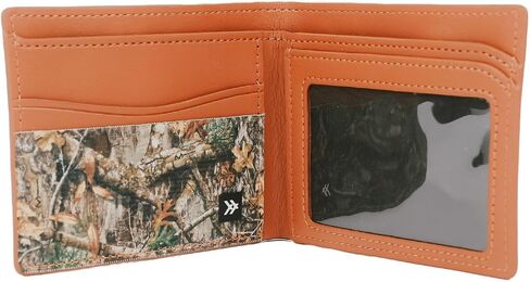 محفظة خيط Bifold Wallet - محفظة مضغوطة للنقد مع نافذة معرف واضحة للتخزين ل 4-10 بطاقات مع جلد نباتي (ويسلي) in Kuwait
