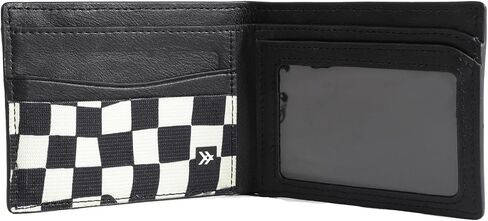 محفظة خيط Bifold Wallet - محفظة مضغوطة للنقد مع نافذة معرف واضحة للتخزين ل 4-10 بطاقات مع جلد نباتي (ويسلي) in Kuwait