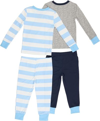 TAHARI Boys' Long Sleeve Shirt and Pants Pajamas 2-Pack Mix N Match Set in Saudi Arabia