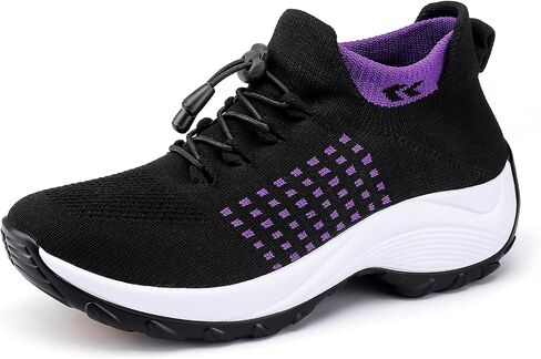Comfortable Breathable Women Walking Shoes Slip on Trainers Women's Orthopedic Casual Ladies Shoe Thick Bottom in Kuwait