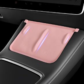 frani Center Console Silicone Mat(Black Carbon Fiber Texture) Designed for Tesla Model 3/Y 2021-2025,Tesla Center Console Cover Accessories for Model 3/Y(Not for Model 3 Highland 2024-2025)
