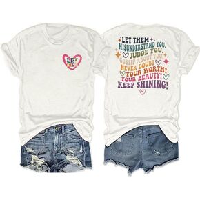 Mental Health Shirt for Women Let Them Misunderstand You T-Shirt Inspirational Graphic Tees Motivational Gift Tops