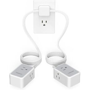 TESSAN European Travel Plug Adapter with Power Strip, EU UK Travel Extension Cord with 3 Outlet 3 USB (1 USB C), International Converter for US to Europe France Italy Germany Ireland (Type C/G/B)