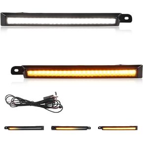 2 PCS Sequential Switchback LED Front Side Marker Headlight Daytime Running Light for Toyo-ta Tacoma 1998 1999 2000 Replacement Front Bumper White Daytime Running Lamp Amber Led Light