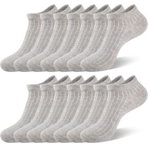 Mens Ankle Low Cut Cotton Socks, 7 Pairs Thin Athletic Short Casual Socks Size 10-13