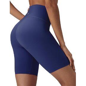 baleaf Sweatleaf Womens Biker Shorts, 8" Long High Waist Tummy Control Butt Lifting Yoga Workout Running Spandex Short Pants