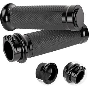 BlueStars 1"/25mm Hand Grips Handlebars - Compatible with Harley Sportster 883 1200 Honda Yamaha Suzuki Kawasaki Cruiser Motorcycle Bobber Chopper - Nonslip Comfortable Durable