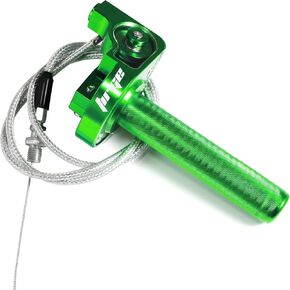 Throttle Grip Motorcycle 22mm CNC Aluminum Quick Twister Throttle Cable for CRF50 CRF70 70 110 70CC 110CC IRBIS 125 250 Dirt Pit Bike Accessories (Green)
