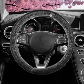 100PCS Disposable Car Steering Wheel Cover, Flexible Transparent Car Steering Wheel Protector Plastic Cover with Elastic Trim, Universal Car Interior Accessories for Most Vehicles