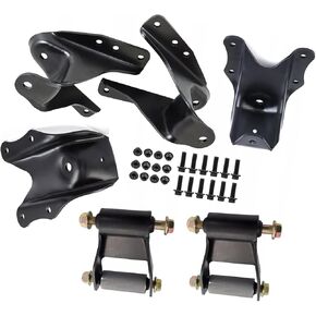 labwork Rear Leaf Spring Rearward Shackle Hanger Kit and Forward Hanger Bracket Replacement for Ford F250 F350 1981-1997 722-101 722-013