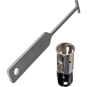 2 PCS Car Carette Socket ، استبدال بدقة الملاءمة 257776667 J42059 25774623 ، إكسسوارات سجائر سجائر Power Socket مع أداة تفكيك ، متوافقة مع نماذج GM (Silver)