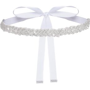 Bridal Rhinestone Wedding Waist Belt for Women Sparkly Belt Wedding Satin Sash for Special Occasion