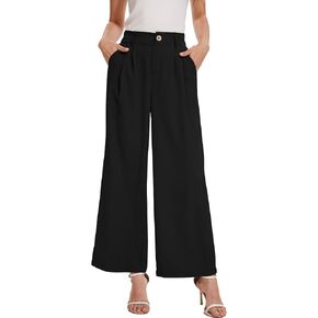 Spicy Sandia Women Wide Leg Dress Pants High Elastic Waisted Work Trousers Office Business Casual Dressy Slacks
