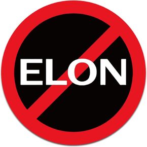 1Pack No Elon Magnet for Model XY3 Cybertruck | Diameter 3.94" Weatherproof Magnetic Non-Adhesive Car Decals | to Anti Elon Musk | Keep Your Car Safe from Elon Opponents