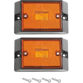 2pcs مصابيح علامة مقطورة ، أضواء مقطورة ملحقات السيارات ، أضواء علامة مقطورة العنبر ، مصابيح تشغيل مقطورة ، مصابيح علامة مقطورة LED ، مناسبة لشاحنة 12V Truck Marine RV