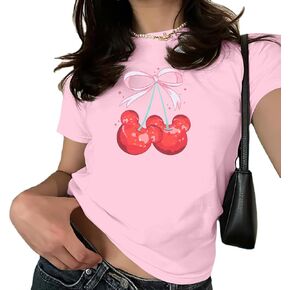 قميص القوس الوردي قميص النساء: Coquette Tops Clean Girl Dirtts Tosthetic Dorts Summer Summer Shirt Shirt