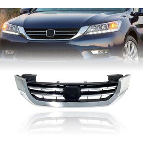 Bumper Grille For 2013 2014 2015 Honda Accord 4 Door Sedan Black Chrome Grill HO1200214
