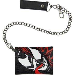 Bioworld Marvel We are Venom Character Design Tri-Fold Snap Chain Wallet