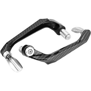 KIMISS Universal 7/8in 22mm CNC Aluminum Handlebar Brake Clutch Lever Hand Guard for Motorcycle, Motorbike, Scooters, Electric Cars, Mountain Bikes(Silver)