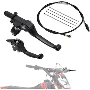 Dirt Bike Clutch Brake Levers + Clutch Cable 7/8'' Folding Lever CNC Universal for SSR Apollo RFZ Coolster Thumpstar Taotao Stomp Roketa Lifan YX 50cc 70cc 90cc 110cc 125cc 140cc Dirt Pit Bike Red