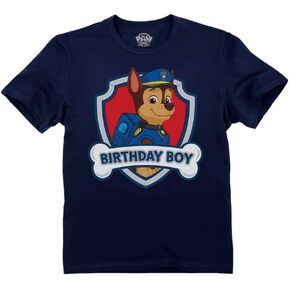 Tstars Paw Patrol Birthday Boy Shirt Gifts for Boys Badge Shield 2nd 3rd 4th 5th Toddler Kids T-Shirt