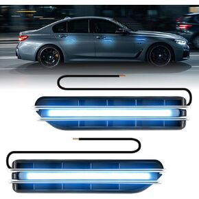 27 مصابيح قوية زرقاء LED ، علامة الجهة السطحية Mount Side Flights Strobe Lights لسيارة شاحنة السيارة تحذير أمان تحذير من Beacon Light لجرار TRUCKS ATV UTV ، 2 مساءً
