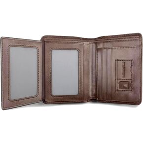 IVESIGN Genuine Leather Mens Wallet Credit/Business Card Holder,Leather Bifold Wallet with RFID Blocking Sleeves for Men Birthday Gifts