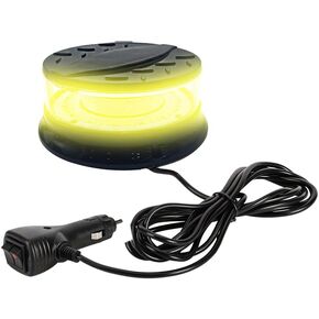 Magnetic Beacon Strobe Light - Amber LED Hazard Warning Lights for Trucks Vehicles - 12V-24V Waterproof Portable Mini Emergency Alert Signal Safety Flashers with 6 Colors & 16 Flashing Modes