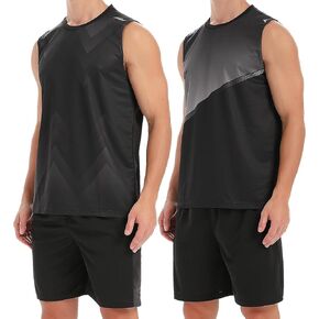 Boomcool Tank Top Men Shirt & Short Orcyoutless Gym Gym Clothes Dry Dry for Active