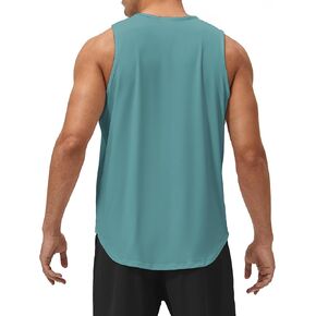 Men's Sleeveless Tank Tops Moisture Wicking T-Shirts Workout Athletic Casual Top Summer Beach Shirt