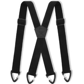 X Black Suspenders,Suspenders for Men Women,Mens Suspender for Jeans,Adjustable Heavy Duty Suspender with 4 Snap Loop (1.49" Wide)