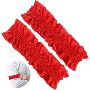 2 Pcs 20s Red Armband Garter Arm Garters for Men 1920's Armband Garter Sleeve Shirt Holder Garters Roaring Arm Garter for Men Women Belt Costume Classic (Red