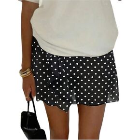 GORGLITTER Women's Leopard Cheetah Flowy Mini Skirt Y2k Animal Print Skirts with Shorts