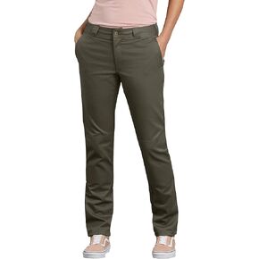 Dickies Women's Double Knee Work Pant with Stretch Twill Pants, Grape Leaf, 8