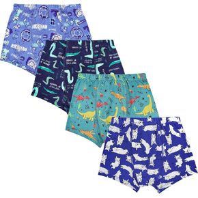 MOEMOE BABY Boys Boxer Briefs Soft and Comfortable Modal Toddler Underwear 4 Packs