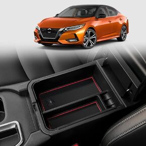 Compatible with Nissan Sentra Accessories 2025 2024 2023 2022 2021 2020 Car Center Console Organizer Armrest Cover Armrest Storage Box Tray Insert Glove Pallet