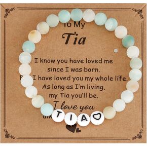 Kivosliv Tia Jewelry for Women from Niece Nephew Best Aunt Birthday Mothers Day Gift for Tia