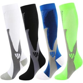 Compression Socks 4 Paris for Women & Men 20-30mmhg Knee High Circulation Support (S/M, L/XL, XL/XXL)…