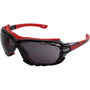 Global Vision Octane Anti-Fog Sport Motorcycle Sunglasses Red Frame w/Smoke Lenses