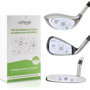 Golf Impact Tape - golf impact stickers for Golf Clubs Golf Training aid,Self-Teaching Sweet Spot and Shot Consistency Analysis, golf club face impact tape for Woods Irons and Putters 300Pcs