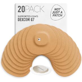 ليس مجرد تصحيحات لاصقة Dexcom G7 (20 حزمة)-بقع مستشعر Stelo CGM-التصميم المقابل للتنفس والتعرق مع ثقب دقيق للتهوية ، ملاءمة آمنة وعقد طويل الأمد-متعدد الألوان